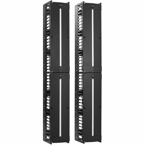 Eaton Tripp Lite Series High-Capacity Vertical Cable Manager - Deep Double Finger Duct with Cover, Double Sided, 12 in. Wide, Black, 7 ft. (2.2 m) - Finger Duct - SRCABLEVRT12HD2 - Image 10