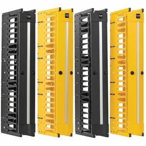 Eaton VERTICAL CABLE MANAGER FINGER DUCT DOUBLE SIDED 6IN WIDE YELLOW/B SRCABLEVRT6HD2F