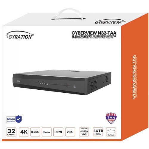 32 CHL POE+ NVR WITH 20/TB HDD 2 10TB HDD-TAA COMPLIANT - CYBERVIEW N32-TAA-20TB - Image 6