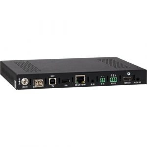 AMX DXLink 4K60 HDMI Fiber Receiver Module - 1 Output Device - 1804.46 ft Range - 1 x Network (RJ-45) - 2 x USB - 1 x HDMI - FG1010-565-01