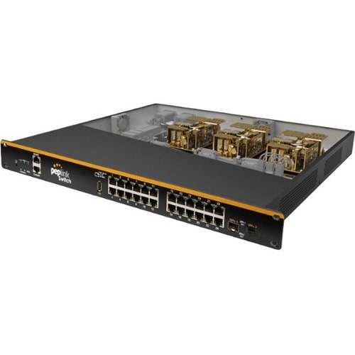 Peplink SD Ethernet Switch - 24 Ports - Manageable - Gigabit Ethernet, 10 Gigabit Ethernet - 10/100/1000Base-T, 10GBase-X - 3 Layer Supported - Modular - 50 W Power - PSW-24-850W - Image 3