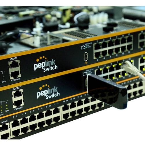 Peplink SD Ethernet Switch - 24 Ports - Manageable - Gigabit Ethernet, 10 Gigabit Ethernet - 10/100/1000Base-T, 10GBase-X - 3 Layer Supported - Modular - 50 W Power - PSW-24-850W - Image 4