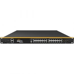 Peplink SD Ethernet Switch - 24 Ports - Manageable - Gigabit Ethernet, 10 Gigabit Ethernet - 10/100/1000Base-T, 10GBase-X - 3 Layer Supported - Modular - 50 W Power - PSW-24-850W