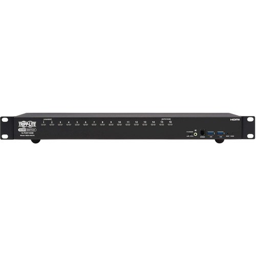 Eaton Tripp Lite Series 16-Port 4K HDMI/USB KVM Switch - 4K 60 Hz Video/Audio, USB Peripheral Sharing, 1U Rack-Mount, TAA - 16 Computer(s) - 1 Local User(s) - - B024-H4U16 - Image 2