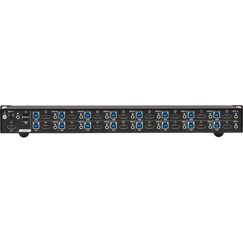Eaton Tripp Lite Series 16-Port 4K HDMI/USB KVM Switch - 4K 60 Hz Video/Audio, USB Peripheral Sharing, 1U Rack-Mount, TAA - 16 Computer(s) - 1 Local User(s) - - B024-H4U16 - Image 3
