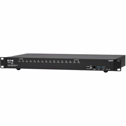 Eaton Tripp Lite Series 16-Port 4K HDMI/USB KVM Switch - 4K 60 Hz Video/Audio, USB Peripheral Sharing, 1U Rack-Mount, TAA - 16 Computer(s) - 1 Local User(s) - - B024-H4U16 - Image 10