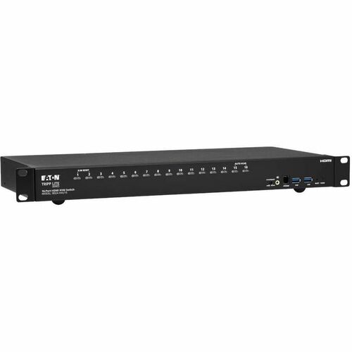 Eaton Tripp Lite Series 16-Port 4K HDMI/USB KVM Switch - 4K 60 Hz Video/Audio, USB Peripheral Sharing, 1U Rack-Mount, TAA - 16 Computer(s) - 1 Local User(s) - - B024-H4U16