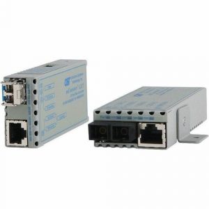 Omnitron Systems miConverter GX/T Industrial 10/100/1000 Ethernet Media Converter - Network (RJ-45) - USB - Gigabit Ethernet - 10/100/1000Base-T, 1000Base-X - 1 x Expansion Slots - SFP - - 1239-0-0Z