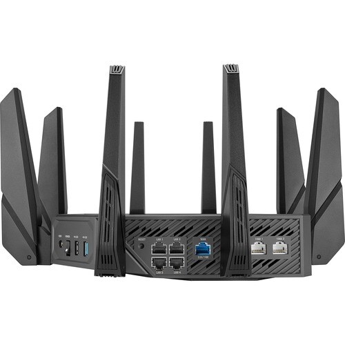 Asus ROG Rapture GT-AXE16000 Wi-Fi 6E IEEE 802.11ax Ethernet Wireless Router - Quad Band - 2.40 GHz ISM Band - 6 GHz UNII Band - 8 x Antenna(8 - GT-AXE16000 - Image 2