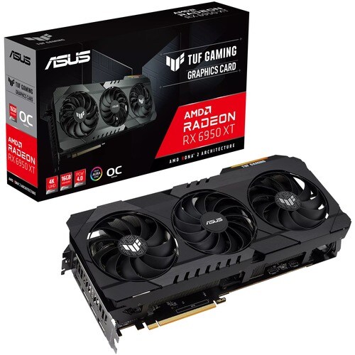 TUF AMD Radeon RX 6950 XT Graphic Card - 16 GB GDDR6 - 7680 x 4320 - 2.12 GHz Game Clock - 2.32 GHz Boost Clock - 256 - TUF-RX6950XT-O16G-GAMING