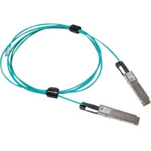 NVIDIA Active Fiber Cable, IB HDR, up to 200Gb/s, QSFP56, LSZH, Black Pulltab, 15m - 49.21 ft Fiber Optic Network Cable for Network Device - 200 Gbit/s - - MFS1S00-H015E