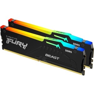 Kingston 64GB 5200MT/S DDR5 CL40 DIMM KIT OF 2 FURY BEAST RGB KF552C40BBAK2-64