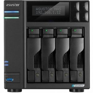 Asustor Lockerstor 4 Gen2 - AS6704T | 4-Bay NAS, Quad-Core 2.0GHz Processor, 4 M.2 NVMe Slots (PCIe 3.0), Dual 2.5GbE, Expandable to 10GbE, 4GB DDR4 RAM, (No Drive) - AS6704T