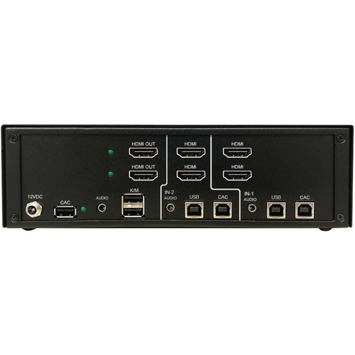 Tripp Lite by Eaton Secure KVM Switch, 2-Port, Dual Head, HDMI to HDMI, 4K, NIAP PP4.0, Audio, CAC, TAA - 2 Computer(s) - 1 Local User(s) - 3840 - B002-H2AC2-N4 - Image 3