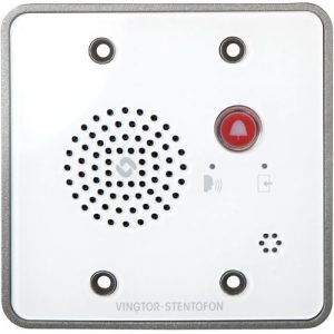 Wisenet Turbine Mini Intercom Sub Station - Cable - Flush Mount for Indoor, Emergency, Public Access Area, Building - White TMIS-1 - TMIS-1