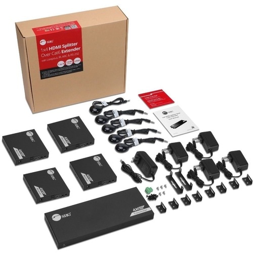 1X4 4K 60HZHDMISPLITTEROVERCAT6 EXTENDER W/ LOOPOUT IR ARC RS-232 - CE-H27A11-S1 - Image 2
