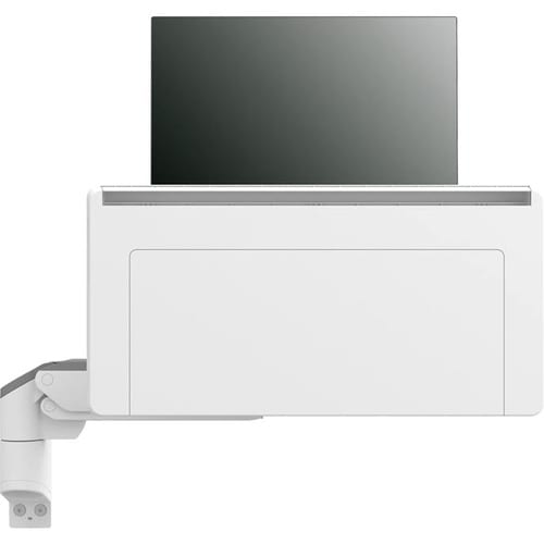 Ergotron CareFit Mounting Arm for Keyboard, Monitor, LCD Monitor - White - Height Adjustable - 27" Screen Support - 22 lb Load Capacity - 100 x 100, 75 - 45-622-251 - Image 3