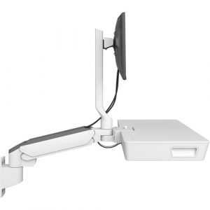 Ergotron CareFit Mounting Arm for Keyboard, Monitor, LCD Monitor - White - Height Adjustable - 27" Screen Support - 22 lb Load Capacity - 100 x 100, 75 - 45-622-251