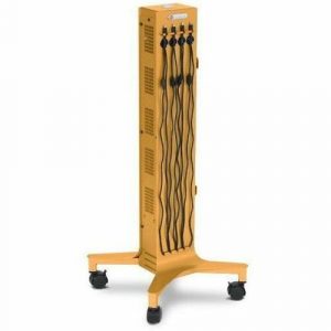 Bretford CUBE Tower Pre-Wired Mobile Charging Station - 4 Casters - Steel - 16" Width x 16.20" Depth x 39" Height - Mustard - 1 CTWR800USBC-MUS - CTWR800USBC-MUS
