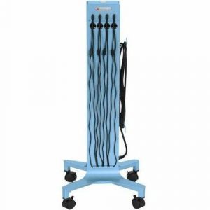 Bretford CUBE Tower Pre-Wired Mobile Charging Station - 4 Casters - Steel - 16" Width x 16.20" Depth x 39" Height - Sky CTWR800USBC-SKY - CTWR800USBC-SKY