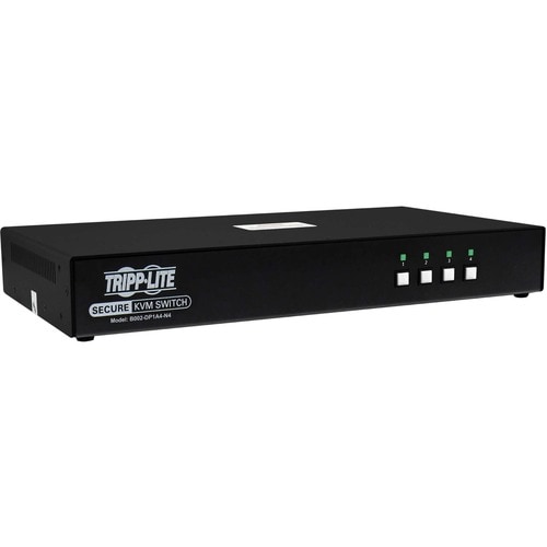 Tripp Lite by Eaton Secure KVM Switch, 4-Port, Single Head, DisplayPort to DisplayPort, 4K, NIAP PP4.0, Audio, TAA - 4 Computer(s) - 1 Local User(s) - 3840 x - B002-DP1A4-N4