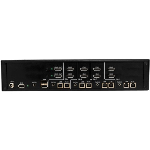 Tripp Lite by Eaton Secure KVM Switch, 4-Port, Dual Head, HDMI to HDMI, 4K, NIAP PP4.0, Audio, CAC, TAA - 4 Computer(s) - 1 Local User(s) - 3840 - B002-H2AC4-N4 - Image 3