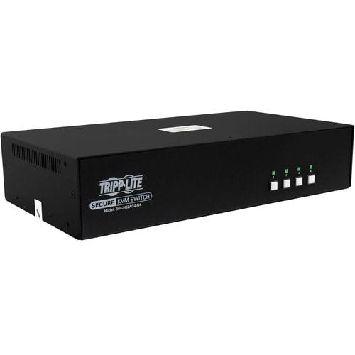 Tripp Lite by Eaton Secure KVM Switch, 4-Port, Dual Head, HDMI to HDMI, 4K, NIAP PP4.0, Audio, CAC, TAA - 4 Computer(s) - 1 Local User(s) - 3840 - B002-H2AC4-N4