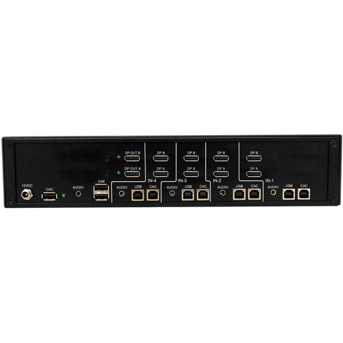 Tripp Lite by Eaton Secure KVM Switch, 4-Port, Dual Head, DisplayPort to DisplayPort, 4K, NIAP PP4.0, Audio, CAC, TAA - 4 Computer(s) - 3840 x 2160USBDisplayPort - TAA - B002-DP2AC4-N4 - Image 3