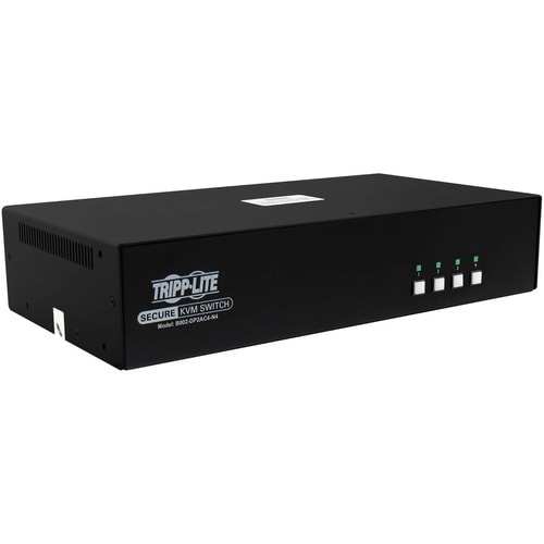 Tripp Lite by Eaton Secure KVM Switch, 4-Port, Dual Head, DisplayPort to DisplayPort, 4K, NIAP PP4.0, Audio, CAC, TAA - 4 Computer(s) - 3840 x 2160USBDisplayPort - TAA - B002-DP2AC4-N4