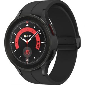 Samsung Galaxy Watch5 Pro - 45 mm - Optical Heart Rate Sensor, Bioelectrical Impedance Analysis (BIA) Sensor - Sleep Monitor - Sleep Quality, Heart Rate, Steps Taken - - SM-R920NZKAXAA