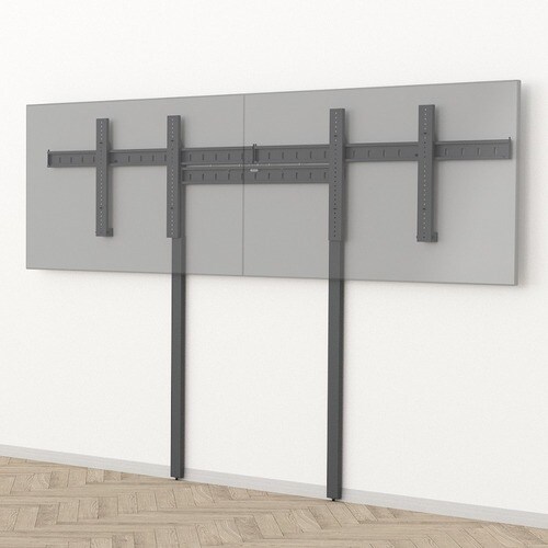 Heckler Design Mounting Rail Kit for Display, Wall Mount - Black Gray - 2 Display(s) Supported - 82" to 98" Screen Support - 300 lb Load Capacity - - H803-BG - Image 8