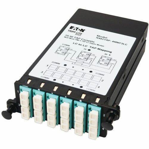 Eaton Tripp Lite Series Fiber TAP Cassette - Multimode, 4x Duplex LC, 70/30 Split - 12 Port(s) - 12 x Duplex N482TAP-4MM73LC - N482TAP-4MM73LC