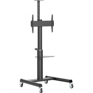 Eaton Tripp Lite Series Safe-IT Heavy-Duty Rolling Cart for 37" to 70" Displays, UL Certified, Antimicrobial Protection - 154 lb Capacity - 3" Caster Size - Aluminum - - DMCS3770AMUL
