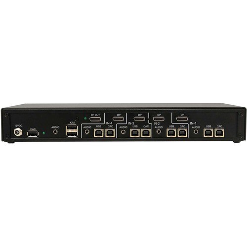 Tripp Lite by Eaton Secure KVM Switch, 4-Port, Single Head, DisplayPort to DisplayPort, 4K, NIAP PP4.0, Audio, CAC, TAA - 4 Computer(s) - 1 Local User(s) - 3840 - B002-DP1AC4-N4 - Image 3