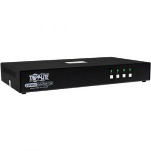 Tripp Lite by Eaton Secure KVM Switch, 4-Port, Single Head, DisplayPort to DisplayPort, 4K, NIAP PP4.0, Audio, CAC, TAA - 4 Computer(s) - 1 Local User(s) - 3840 - B002-DP1AC4-N4