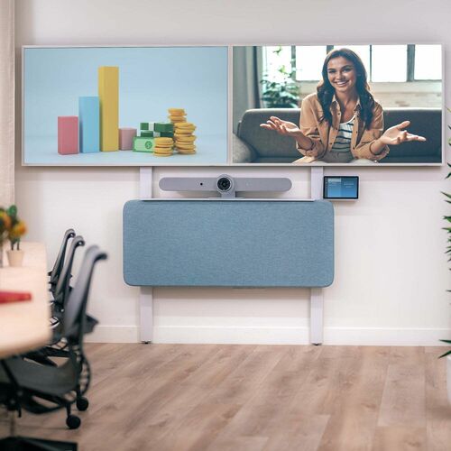 Heckler Design Mounting Rail Kit for Display, Wall Mount - Black Gray - 2 Display(s) Supported - 65" to 75" Screen Support - 300 lb Load Capacity - - H802-BG - Image 5