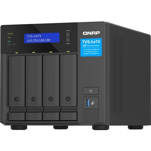 QNAP TVS-h474-PT-8G SAN/NAS Storage System - 1 x Intel Pentium Gold G7400 Dual-core (2 Core) 3.70 GHz - 4 x HDD Supported - 0 x HDD Installed - - TVS-H474-PT-8G-US - Image 4