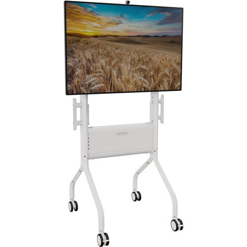 Chief Voyager Manual height Adjustable AV Mobile Cart - For 50-85 Inch Displays - Mobile TV Cart - White - 175.05 lb Capacity - 4 Casters - Wood - LSCUW - Image 2