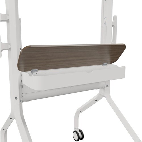 Chief Voyager Manual height Adjustable AV Mobile Cart - For 50-85 Inch Displays - Mobile TV Cart - White - 175.05 lb Capacity - 4 Casters - Wood - LSCUW - Image 5