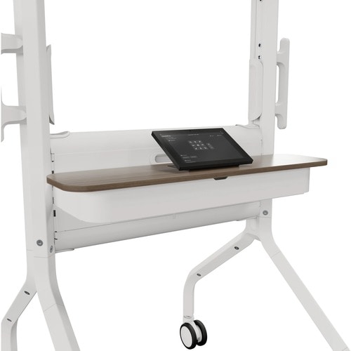 Chief Voyager Manual height Adjustable AV Mobile Cart - For 50-85 Inch Displays - Mobile TV Cart - White - 175.05 lb Capacity - 4 Casters - Wood - LSCUW - Image 6