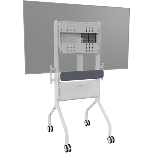 Chief Voyager Manual height Adjustable AV Mobile Cart - For 50-85 Inch Displays - Mobile TV Cart - White - 175.05 lb Capacity - 4 Casters - Wood - LSCUW - Image 7