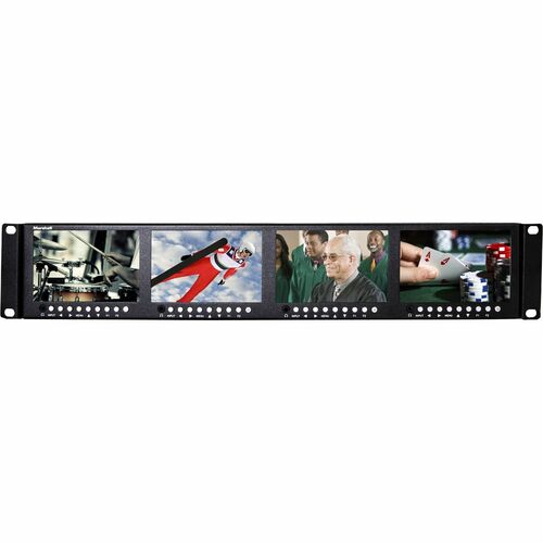 Marshall Quad 4.5" Screens Rackmountable Monitor with HDMI, 3G-SDI, and Composite Inputs - 4.5" LED - HD - 1280 x 720 - 16:9 - 4 x HDMIVGA12 V - ML-454-V2 - Image 2