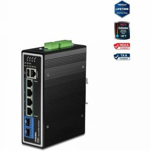 6-PORT INDUSTRIAL GIGABIT SW MANAGED POE+ DIN-RAIL SWITCH - TI-BG62I