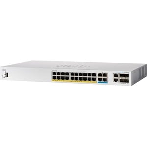 Cisco CBS350 MANAGED 24P GE POE 4X10G SFP+ REMANUFACTURED CBS350-24P-4XNA-RF