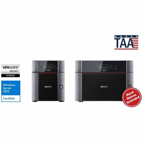 BUFFALO TeraStation 5420 4-Bay 8TB (2x4TB) Business Desktop NAS Storage Hard Drives Included - Alpine Quad-core (4 Core) 2 GHz - 4 x HDD Supported - 2 x - TS5420DN0802