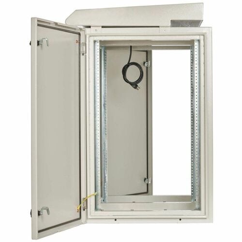 Eaton Tripp Lite Series SmartRack Industrial Enclosure - NEMA 3R, Wall Mount, Heavy-Duty Metal, Locking, Fan With Thermal Switch, 32.5 in. Depth, 18U, Gray - For Computer, DVR, - SRN3RG18UHD - Image 4