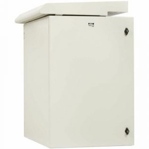 Eaton Tripp Lite Series SmartRack Industrial Enclosure - NEMA 3R, Wall Mount, Heavy-Duty Metal, Locking, Fan With Thermal Switch, 32.5 in. Depth, 18U, Gray - For Computer, DVR, - SRN3RG18UHD