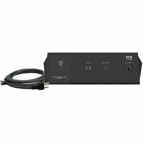 Eaton Tripp Lite Series Safe-IT 6-Port USB Charging Station - 2x USB-C 60W, 4x USB-A, 2x 5-15R, Wireless Charging, 1000 Joules, 10 ft. Cord, Antimicrobial Protection - 2 - TLM210CAM - Image 3
