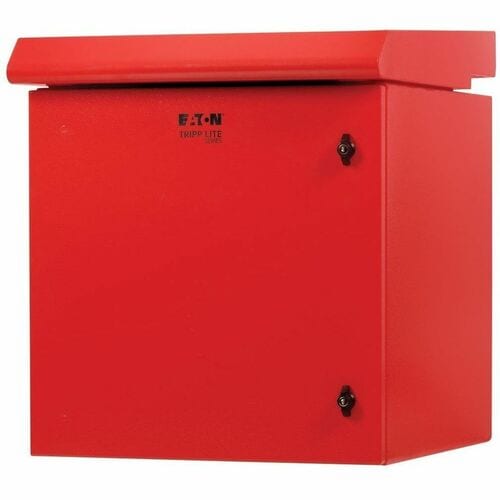 Eaton Tripp Lite Series SmartRack Industrial Enclosure - NEMA 3R, Wall Mount, Metal, Locking, Fan With Thermal Switch, 23 in. Depth, 12U, Red - For Computer, DVR, Switch, - SRN3RR12U - Image 2