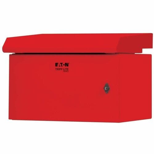 Eaton Tripp Lite Series SmartRack Industrial Enclosure - NEMA 3R, Wall Mount, Metal, Locking, Fan With Thermal Switch, 16.5 in. Depth, 6U, Red - For Computer, DVR, Switch, - SRN3RR6U - Image 2